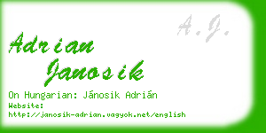 adrian janosik business card